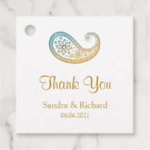 Aquamarin & Gold Paisley Indian Wedding Vielen Dan