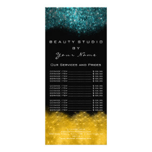 Aquamarin GoldPrice List Lash Beauty Makeup Frisur Werbekarte