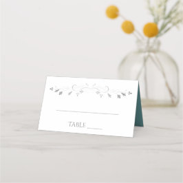Aquamarin & grau Einfache Elegante Hochzeiten Plat Platzkarte