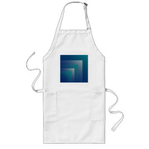 Aquamarin grau lange schürze