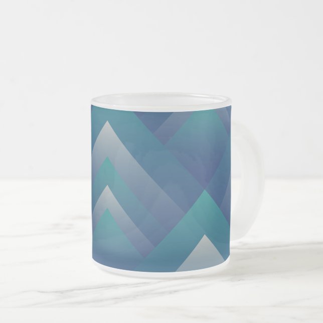 Aquamarin grau mattglastasse (VorderseiteRechts)