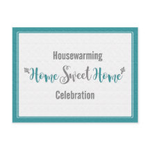 Aquamarin Grau Zuhause Sweet Zuhause Housewärming 
