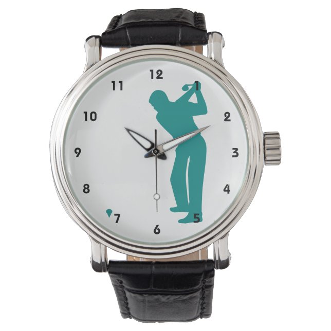 Aquamarin Green Golf Armbanduhr (Vorderseite)