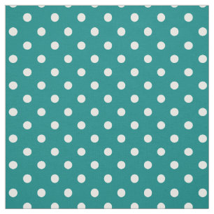 Aquamarin Green Polka DOts Stoff