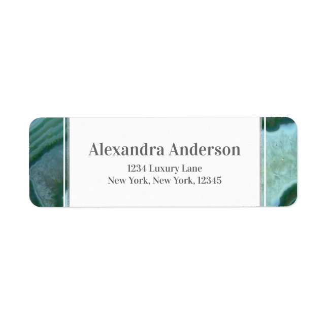 Aquamarin Green - Silver Geode Agate Wedding (Vorne)