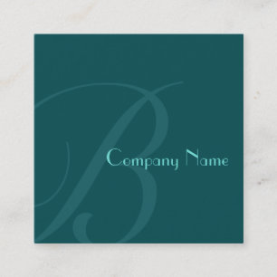 Aquamarin Green Two Toned Quadratische Visitenkarte
