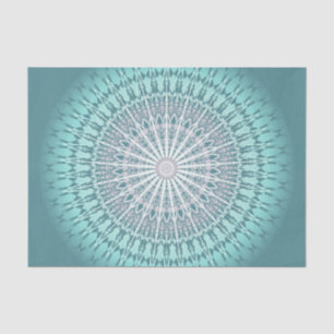 Aquamarin Green Zickzack Mandala Seidenpapier