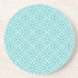 Aquamarin-grün-blaues geometrisches Design Getränkeuntersetzer