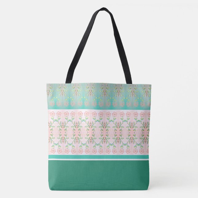 Aquamarin grün und weiß tasche (Vorderseite)