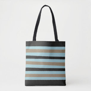 Aquamarin-grüne, gelbe, schwarze Streifen Tasche