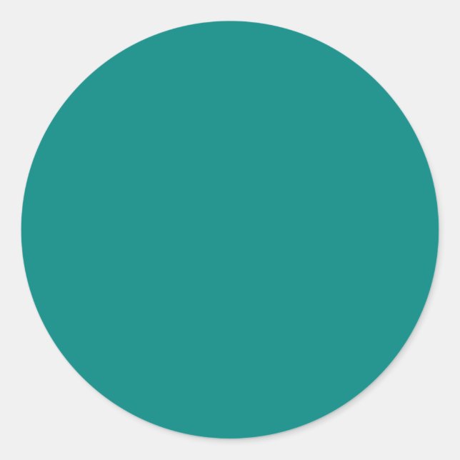 Aquamarin grüne Solid-Farbe Runder Aufkleber (Vorderseite)