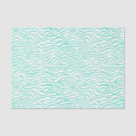 Aquamarin grüne Wasserfarbe Zebra Print Seidenpapier