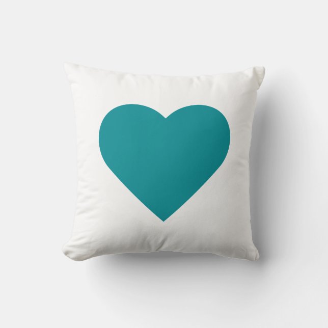 Aquamarin Herat Minimalistisch Kissen (Vorderseite)