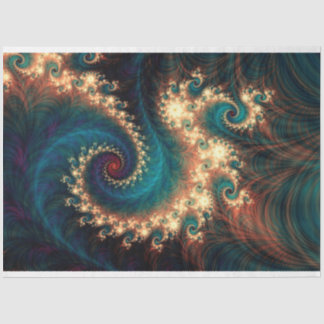 Aquamarin Jewel Fraktal Abstrakt 1 Decoupage Seidenpapier
