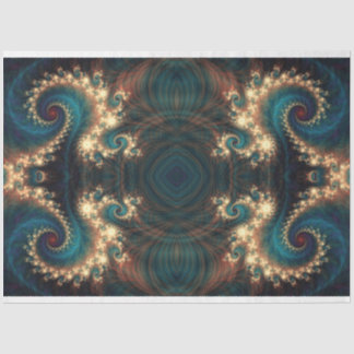 Aquamarin Jewel Fraktal Abstrakt 2 Decoupage Seidenpapier
