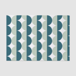 Aquamarin Light Blue Mitte Jahrhundert Moderne Wav Seidenpapier