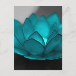Aquamarin Lotus Postkarte