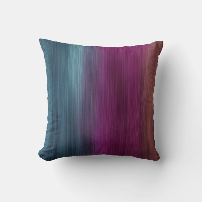 Aquamarin Magenta Sienna Moderne Kissen (Vorderseite)