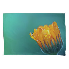 Aquamarin Marigold Floral Kissenbezug