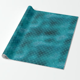 Aquamarin Mermaid Sparkle Geschenkpapier