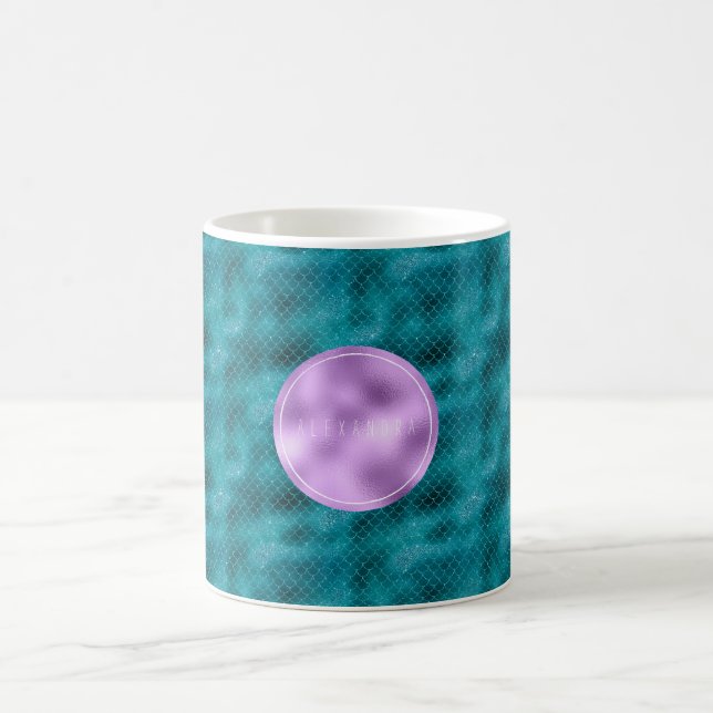 Aquamarin Mermaid Sparkle Verwandlungstasse (Mittel)
