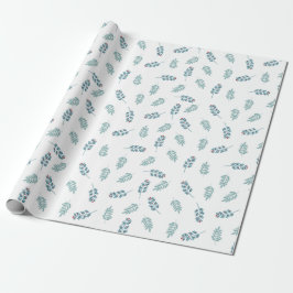 Aquamarin Mistletoe Holiday Geschenkpapier