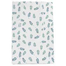 Aquamarin Mistletoe Holiday Medium Geschenktasche Mittlere Geschenktüte