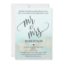 Aquamarin mit Gold bevor ich Mr. & Mrs.