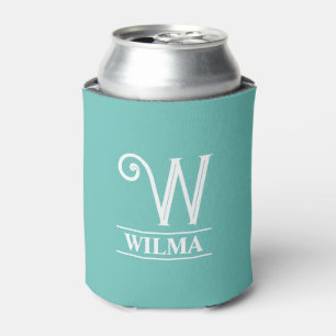 Aquamarin Mit Monogramm Dosenkühler