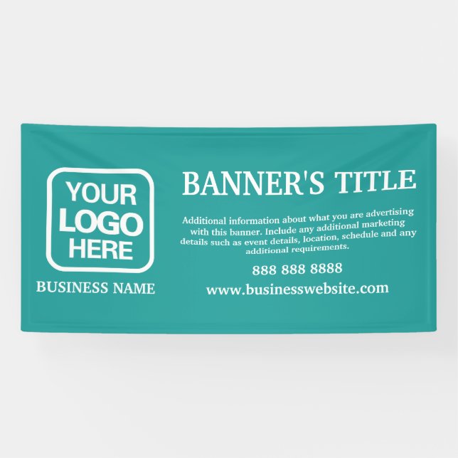 Aquamarin-Modern-Logo-White-Business-Banner Banner (Horizontal)