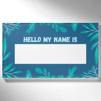 Aquamarin Namenschild
