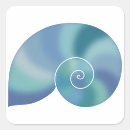 Aquamarin Nautilus Muschel Gradient Sticker