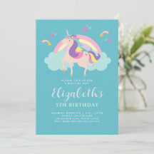 Aquamarin | Niedlich Rainbow Unicorn Personalisier