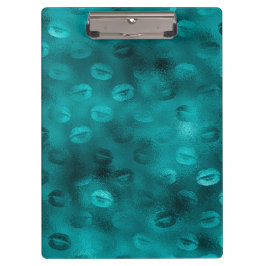 Aquamarin Ombre Glam Glitzer Lips Muster Klemmbrett