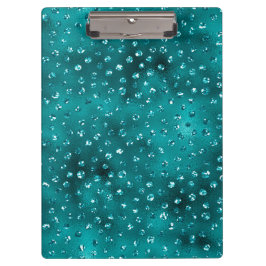 Aquamarin Ombre Glam Glitzer Polka Dots Muster Klemmbrett