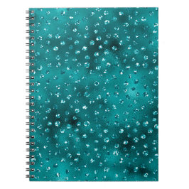 Aquamarin Ombre Glam Glitzer Polka Dots Muster Notizblock