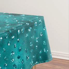 Aquamarin Ombre Glam Glitzer Polka Dots Muster Tischdecke
