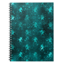 Aquamarin Ombre Glam Glitzer Unicorns Muster