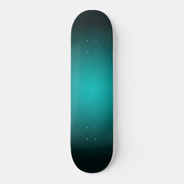 Aquamarin Ombre Green Gradient Modern Minimalistis Skateboard (Vorderseite)