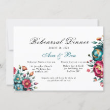 Aquamarin Orange Red Peony Probe Dinner