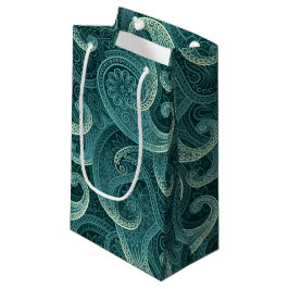 Aquamarin Paisley Timeless Pattern Kleine Geschenktüte