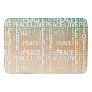 Aquamarin Peach Gold White Peace Liebe Badematte