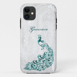 Aquamarin Peacock Personalisiert Case-Mate iPhone Hülle