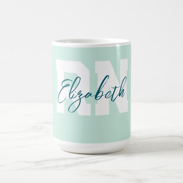 Aquamarin Personalisierte RN Kaffeetasse (Mittel)