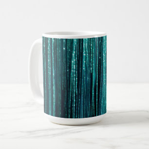 Aquamarin Pine Green Tinsel Weihnachten Kaffeetasse