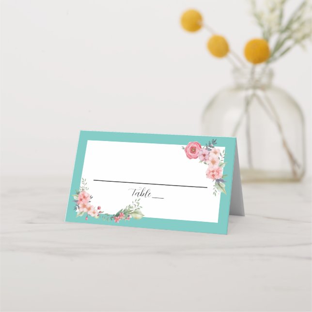 Aquamarin Platzkarte (Vorderseite)