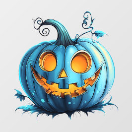 Aquamarin Pumpkin Fensteraufkleber