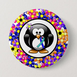 Aquamarin/rosa/blaue Greifbänder Button