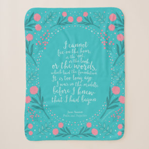 Aquamarin & rosa Floral Jane Austen Pride and Prej Sherpadecke