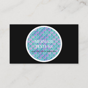Aquamarin rosa Holographic Mermaid Schwanz Visitenkarte